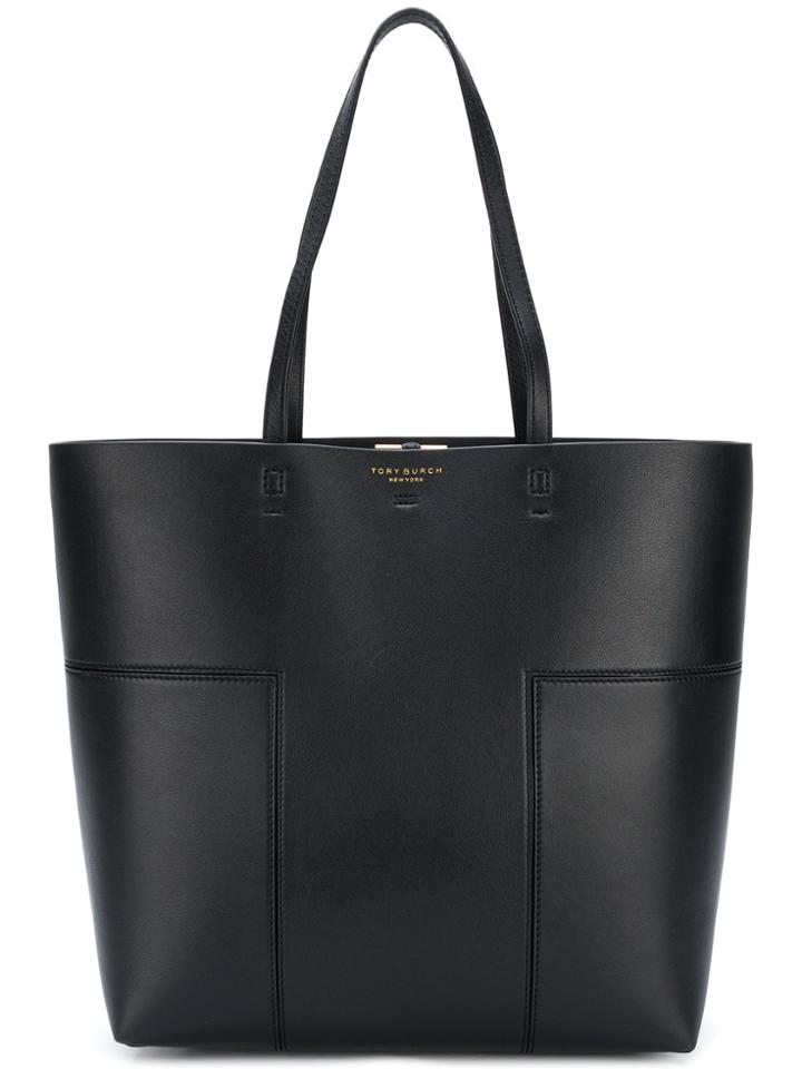 Tory Burch Block-t Tall Tote Bag - Black
