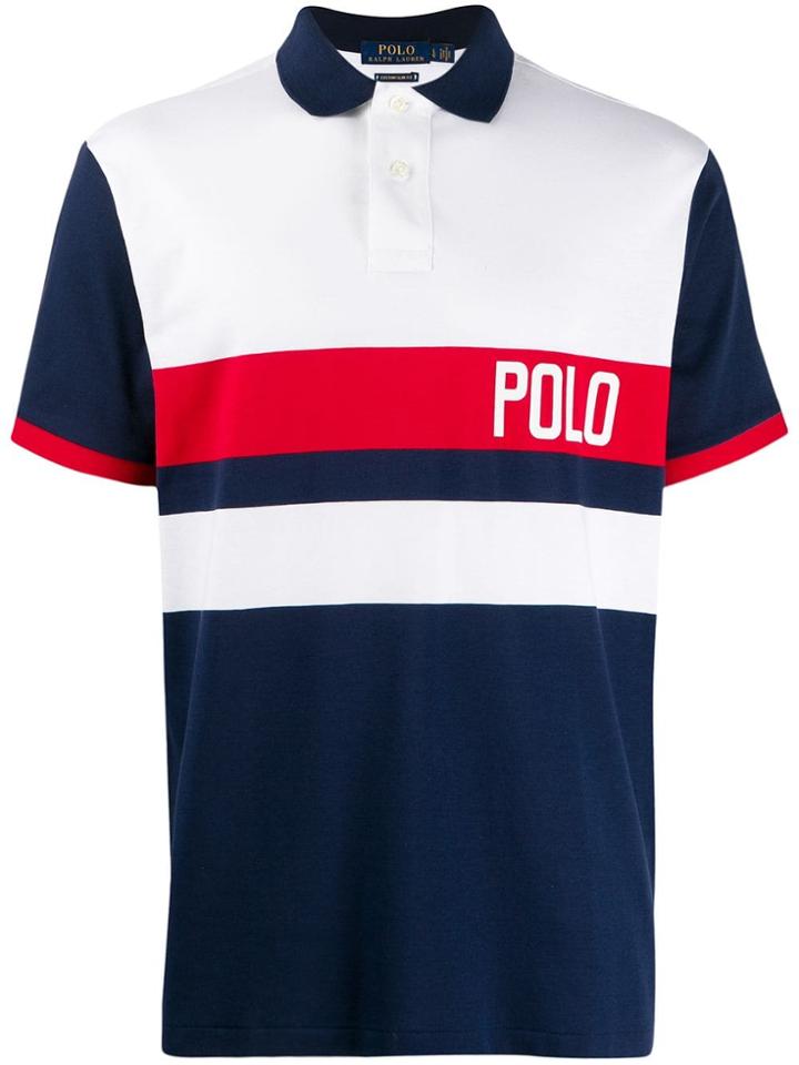 Polo Ralph Lauren Contrast Panel Polo Shirt - Blue
