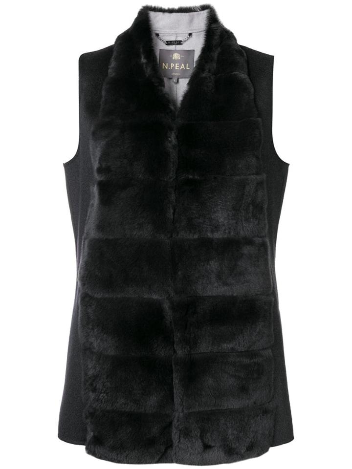 N.peal Double Sided Fur Gilet - Grey