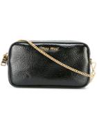 Miu Miu 'little' Bag With Chain, Women's, Black, Patent Leather