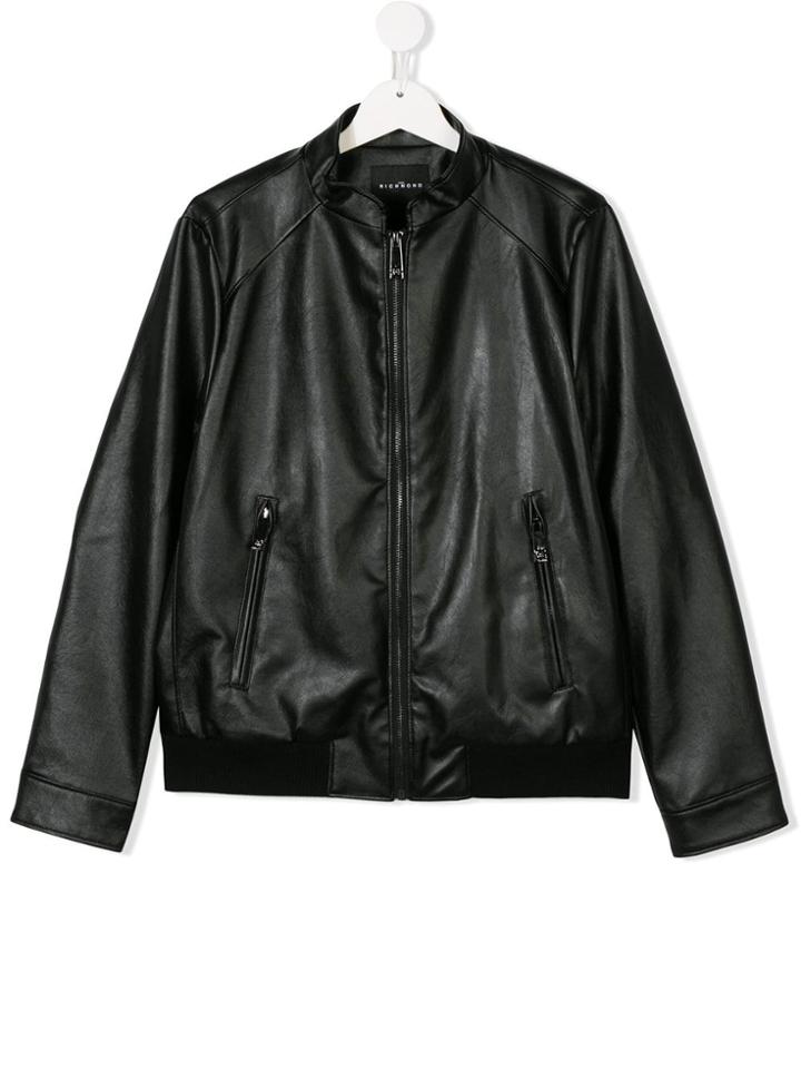 John Richmond Kids Teen Warrior Embellished Bomber Jacket - Black