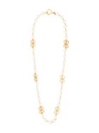 Chanel Vintage Pearl Cc Necklace - Gold
