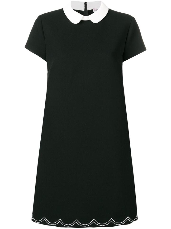 Red Valentino Contrasting Collar Dress - Black
