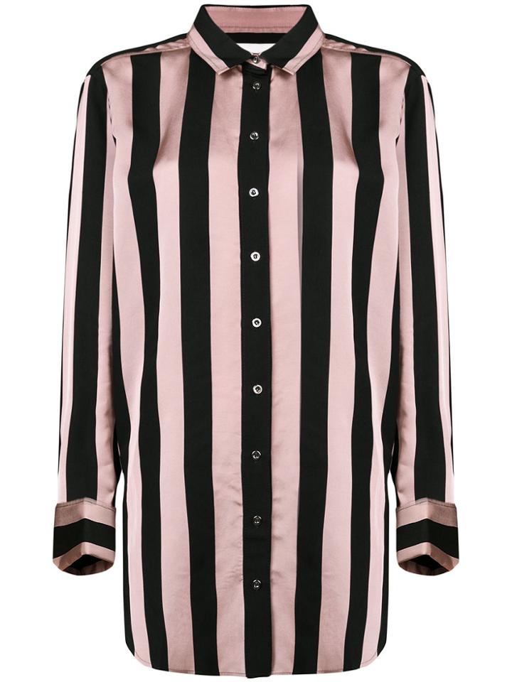 Marques'almeida Striped Longline Shirt - Pink & Purple