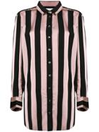Marques'almeida Striped Longline Shirt - Pink & Purple