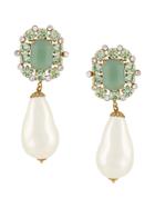 Dolce & Gabbana Gemstone Crystal Drop Earrings - White