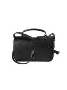 Saint Laurent Front Clasp Shoulder Bag, Women's, Black, Sheep Skin/shearling