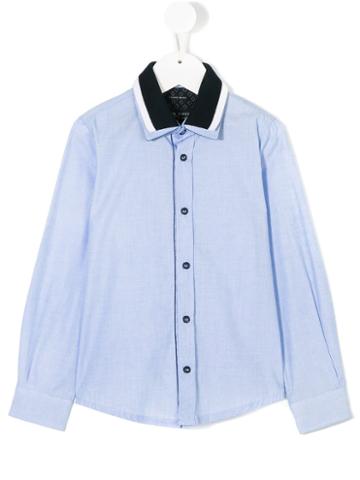 Lapin House - Contrast Shirt - Kids - Cotton - 10 Yrs, Blue