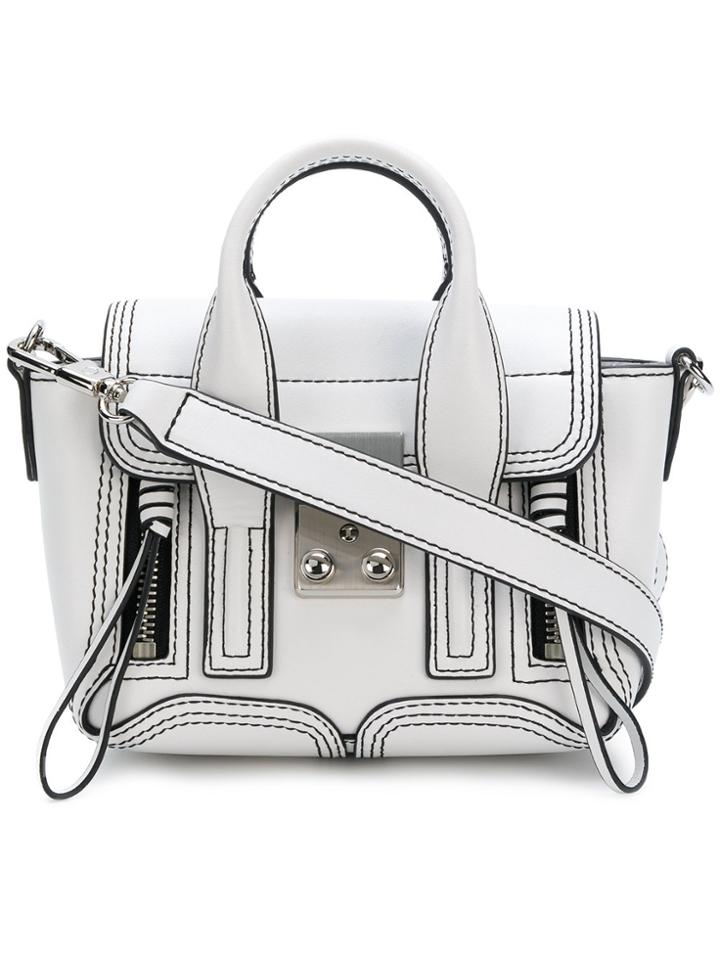 3.1 Phillip Lim Zip Detail Crossbody Bag - White