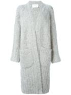 Chloé Oversized Cardigan Coat, Women's, Size: Small, Grey, Cashmere/mohair/virgin Wool