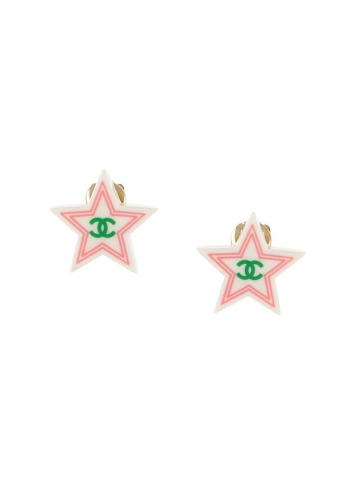 Chanel Pre-owned Cc Logos Earrings - White