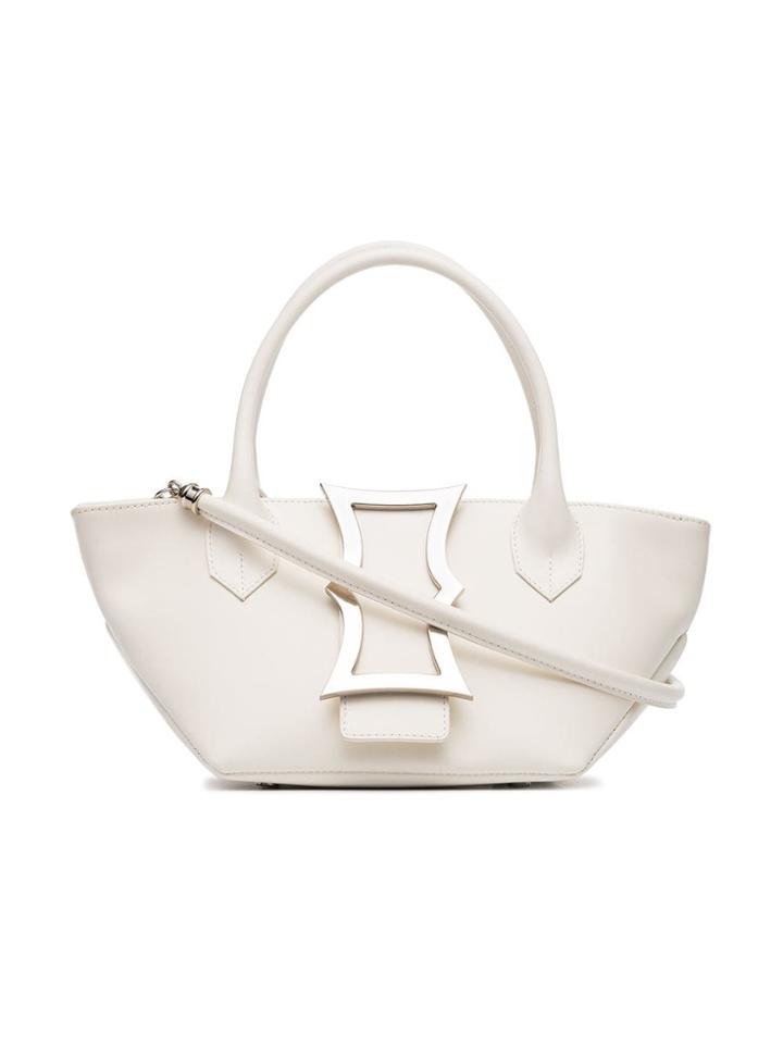 Dorateymur Mini Calf Leather Shoulder Bag - White