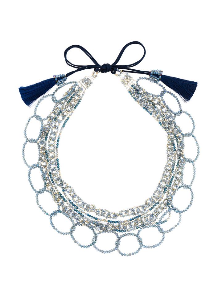 Night Market Bead Layers Necklace - Blue