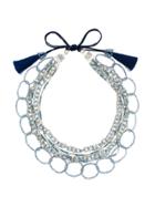 Night Market Bead Layers Necklace - Blue