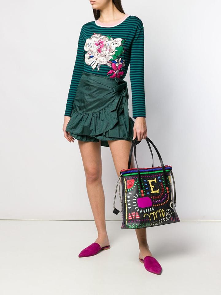 Etro Scribble Print Tote - Black