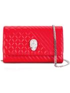 Philipp Plein 'mad' Clutch, Women's, Red, Calf Leather/polyester