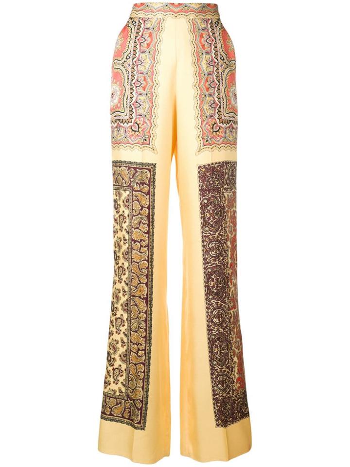 Etro Paisley-print Trousers - Yellow