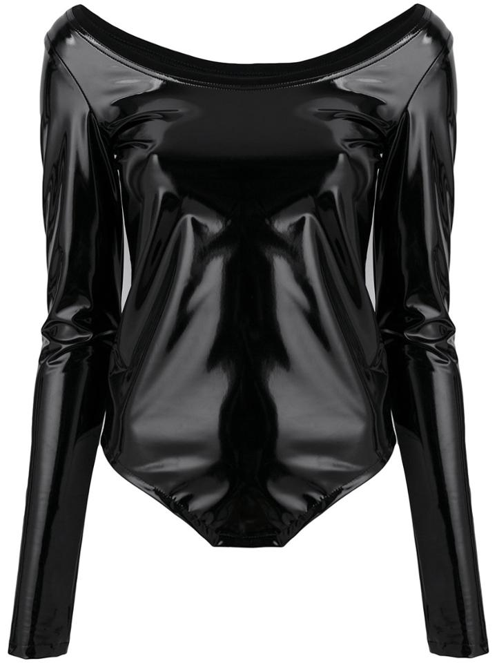 A.f.vandevorst High Shine Top - Black