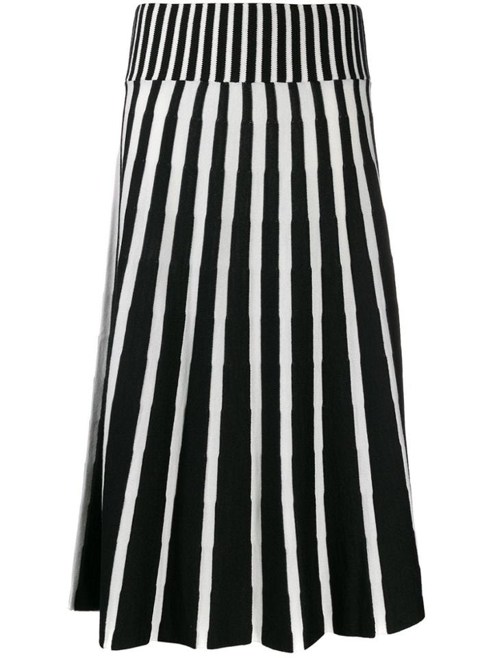 Msgm Knitted Midi Skirt - Black
