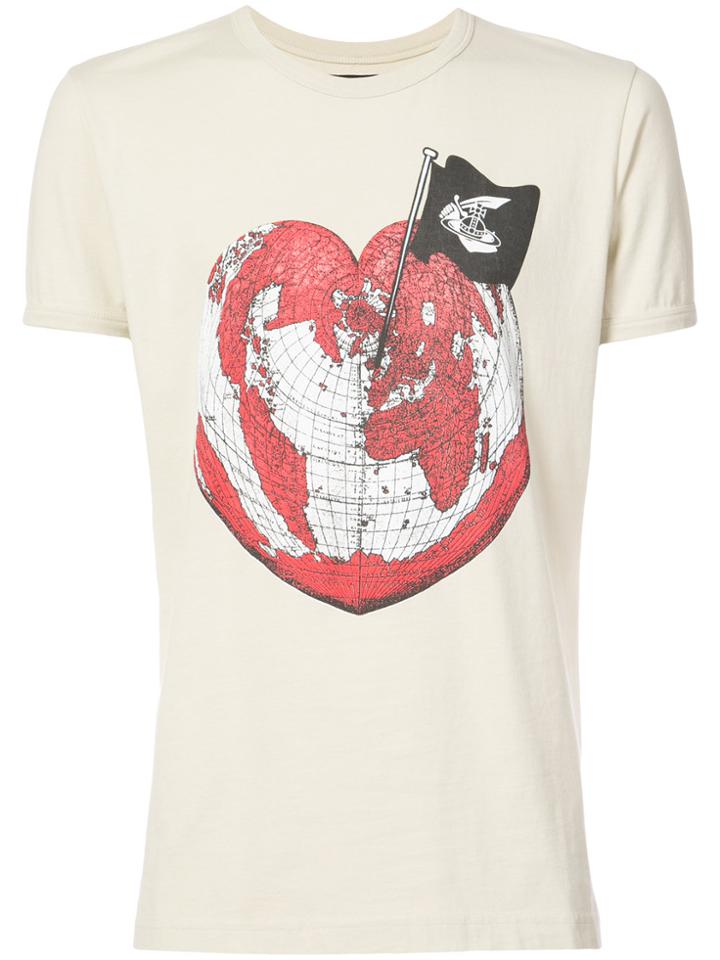 Vivienne Westwood Anglomania Heart Globe T-shirt - Nude & Neutrals