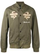 Maharishi - Embroidered Snake Bomber Jacket - Men - Organic Cotton - M, Green, Organic Cotton