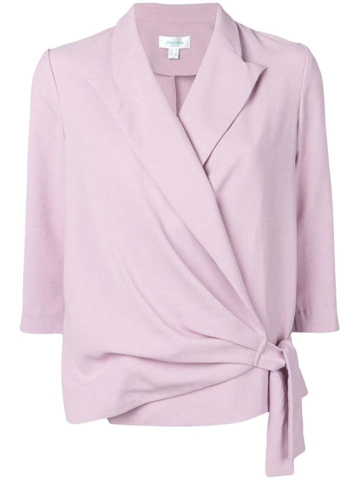 Jovonna Wrap Front Shirt - Pink