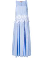 Ermanno Scervino Long Embroidered Dress - Blue