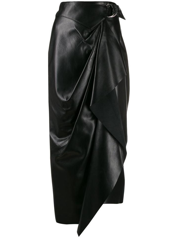 Isabel Marant Fiova Asymmetric Wrap Skirt - Black