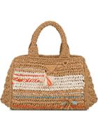 Prada Tassel Detailing Tote Bag - Neutrals