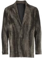 Homme Plissé Issey Miyake Checked Single-breasted Blazer - Black
