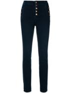 J Brand Buttoned Skinny Jeans - Blue