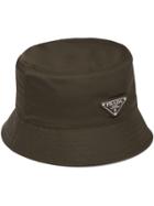 Prada Logo Bucket Hat - Green