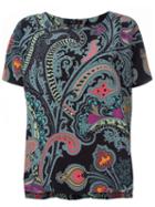 Etro Paisley Print T-shirt, Women's, Size: 44, Silk