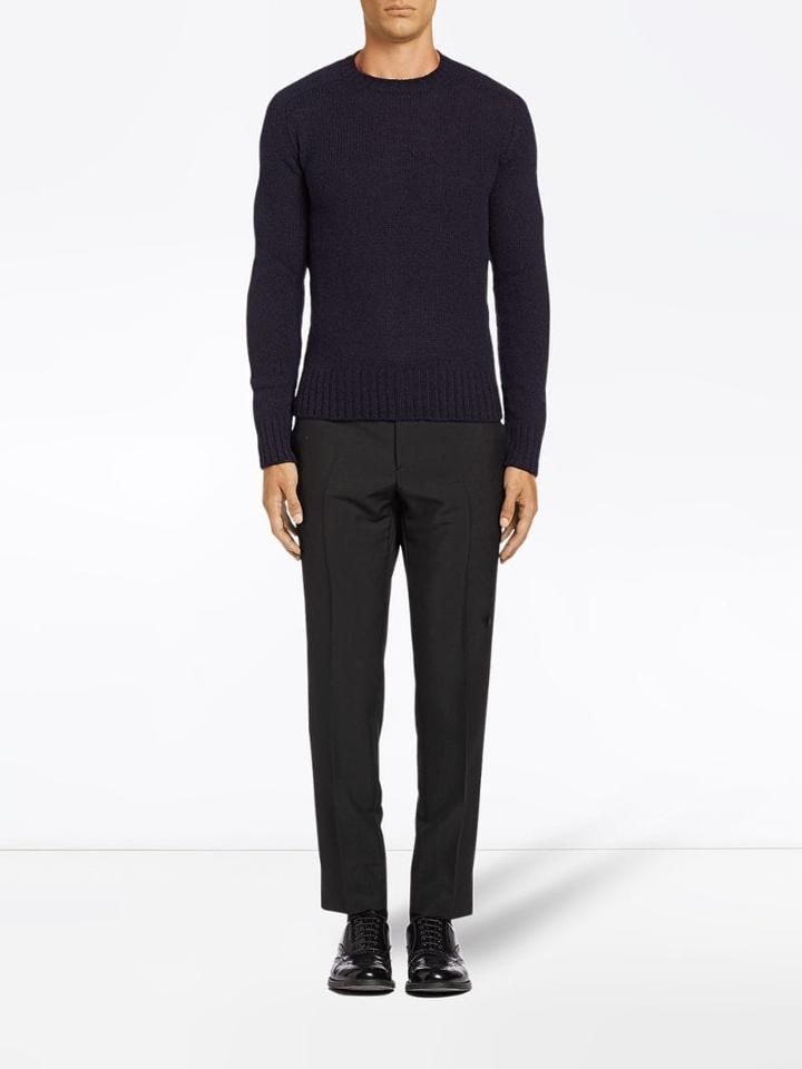 Prada Shetland Knit Sweater - Blue