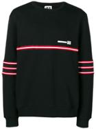 Les Hommes Urban Contrast Stripe Sweatshirt - Black