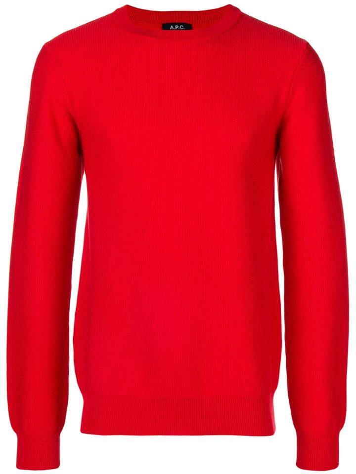 A.p.c. Ribbed Sweater - Red