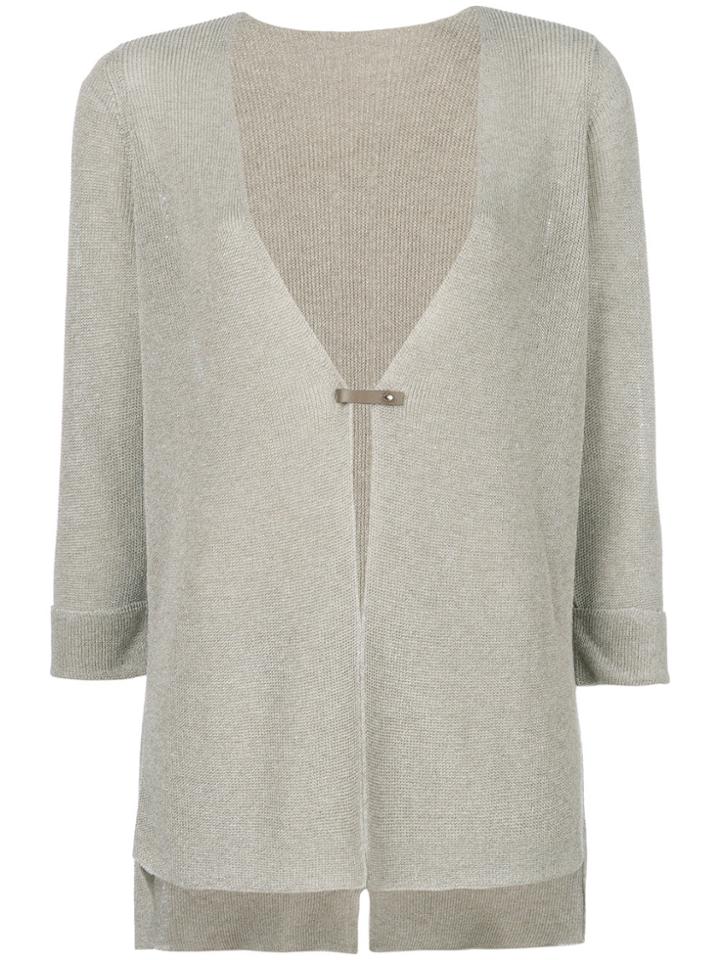 Le Tricot Perugia Fitted Cardi-coat - Nude & Neutrals