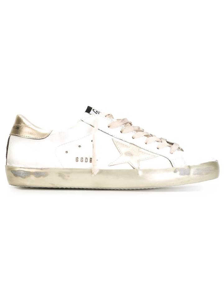 Golden Goose Deluxe Brand Super Star Sneakers, Men's, Size: 44, White, Leather/rubber