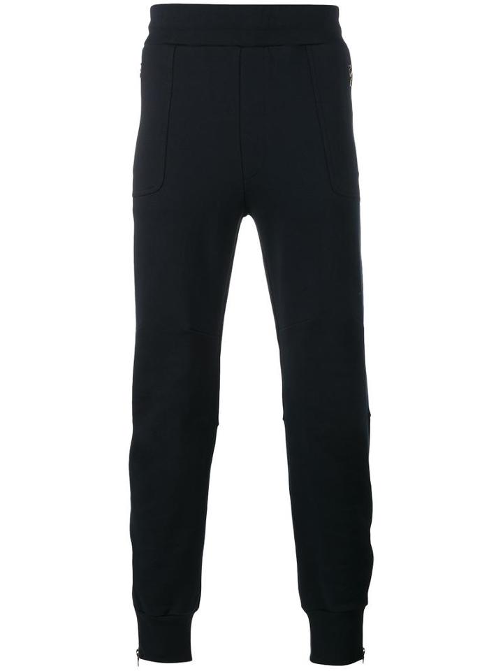 Dries Van Noten Gathered Ankle Track Pants, Men's, Size: Medium, Blue, Cotton
