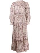 Isabel Marant Étoile Floral Print Smock Dress - Neutrals