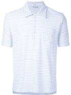 Thom Browne Striped Polo Shirt, Men's, Size: 4, White, Cotton