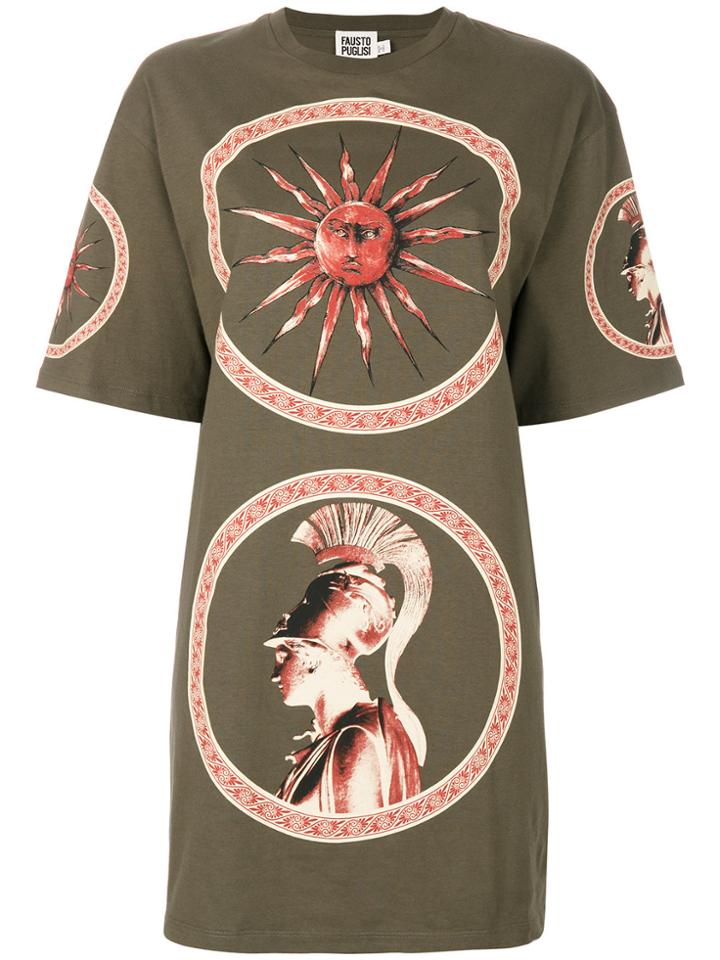 Fausto Puglisi Long Printed T-shirt - Green