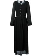 Erika Cavallini Long Shirt Dress, Women's, Size: 42, Black, Polyester