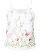 Marques'almeida Floral Embroidered Slip Top - White