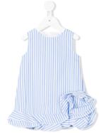 Simonetta - Ruffled Hem Striped Dress - Kids - Cotton - 18 Mth, Blue