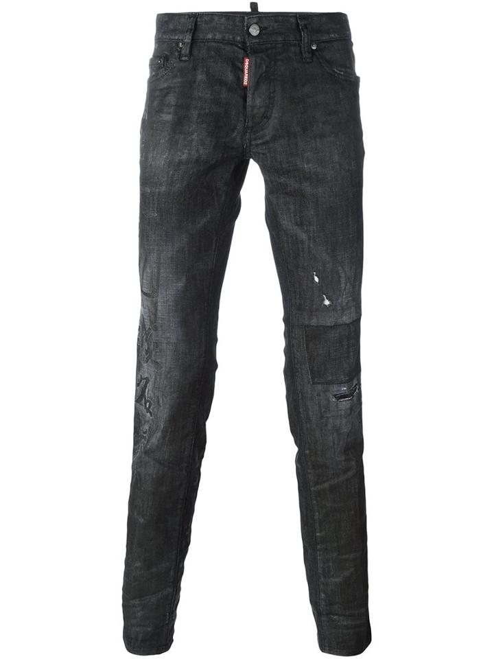Dsquared2 'clement' Jeans, Men's, Size: 44, Black, Cotton/spandex/elastane