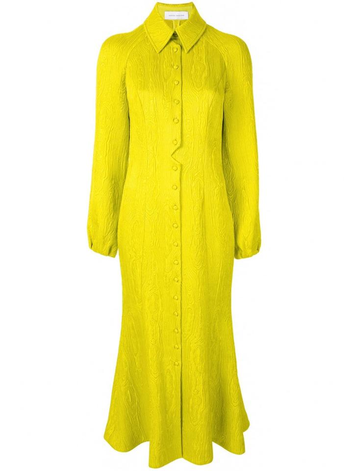 Marina Moscone Textured Midi Dress - Green