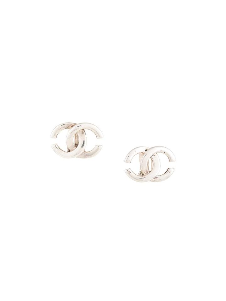 Chanel Pre-owned Cc Earrings - Grey
