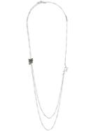 Marc Jacobs Owl And Branch Charm Layered Necklace, Women's, Metallic