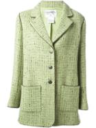 Chanel Vintage Tweed Overcoat, Women's, Size: 40, Green